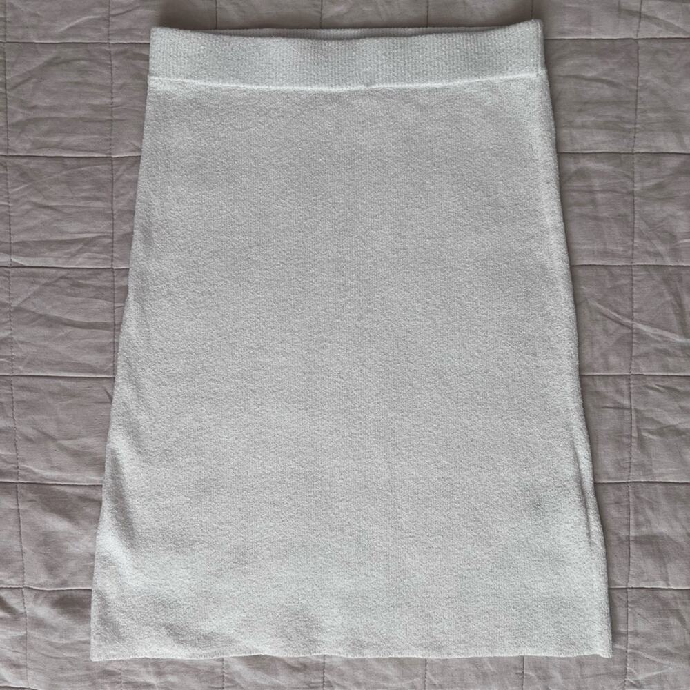 Rebecca Taylor White Mini Bouclé Knit Skirt Coastal Beachy Contemporary - Small